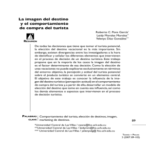 La imagen del destino y el comportamiento de compra del turista