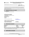 Hoja de Datos de Seguridad del Producto