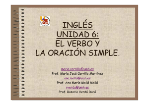 unidad 6 el verbo y la oración simple