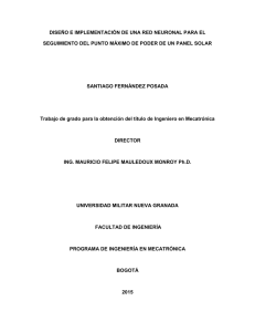 diseño e implementación de una red neuronal para el seguimiento