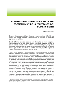 Clasificación Ecológica de suelos y vegetación del planeta