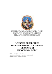 Cáncer de tiroides, seguimiento de casos en un servicio