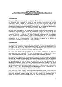 Nota informativa sobre la 11ª reunión de la Autoridad Nacional