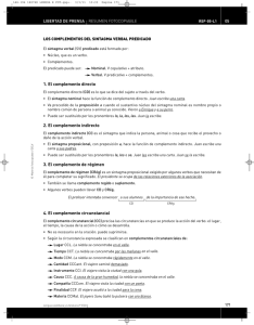 1. El complemento directo 2. El complemento indirecto 3. El