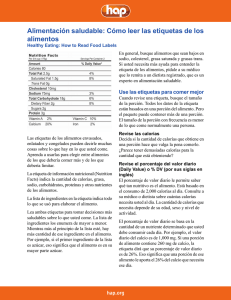 Alimentación saludable: Cómo leer las etiquetas de los alimentos