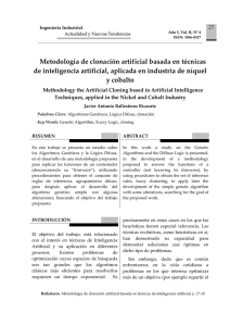 Metodología de clonación artificial basada en técnicas de
