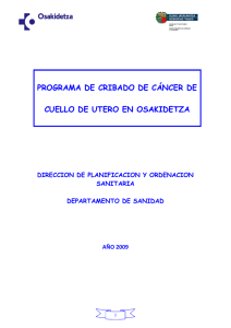 Programa de cribado de c&aacute;ncer de cuello de &uacute;tero