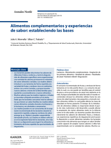 Alimentos complementarios y experiencias de sabor: estableciendo