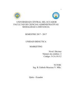 Unidad Didáctica Marketing - facultad de ciencias administrativas