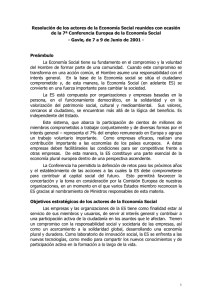Resoluci&oacute;n de los actores de la Econom&iacute;a Social reunidos con