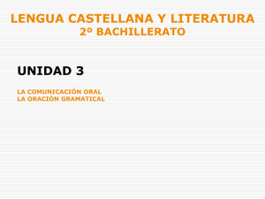 Unidad 3 La oración gramatical