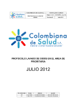 protocolo lavado de - Colombiana de Salud SA