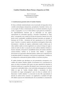 Cambio Climático: Bases Físicas e Impactos en Chile