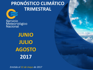 Perspectiva de la tendencia climática para el trimestre