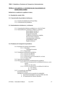 TEMA 2: ESTADÍSTICA Y FENÓMENOS DE TRANSPORTE EN