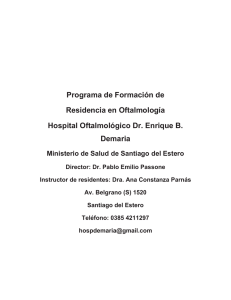 Programa de Formación de Residencia en Oftalmología Hospital