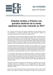 Estados Unidos y Polonia, los grandes destinos de la moda