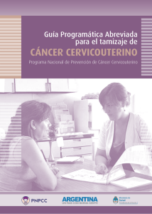 cáncer cervicouterino - Ministerio de Salud de la Nación
