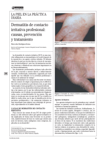 Dermatitis de contacto irritativa profesional: causas
