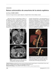 Rotura asintomática de aneurisma de la arteria