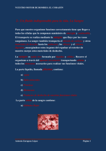 2.- Un fluido indispensable para la vida. La Sangre