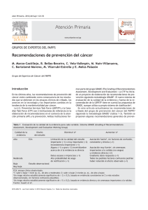 Recomendaciones de prevenci&oacute;n del c&aacute;ncer