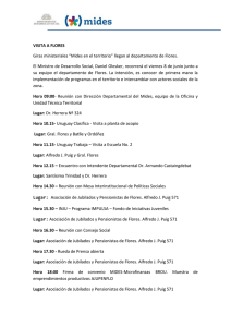 VISITA A FLORES Giras ministeriales &ldquo;Mides en el territorio&rdquo; llegan