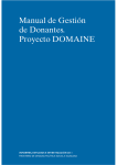 Manual de Gestión de Donantes. Proyecto DOMAINE