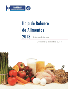 suministro anual de alimentos por grupo