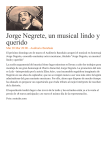 Jorge Negrete, un musical lindo y querido