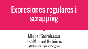 Expresiones regulares i scrapping