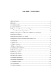 TABLA DE CONTENIDOS