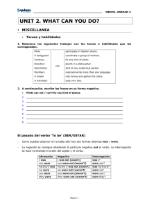 UNIT 2. WHAT CAN YOU DO?