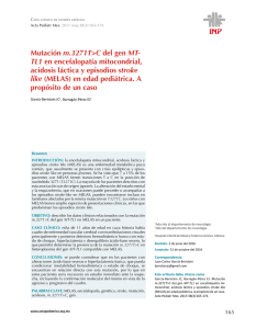 Mutación m.3271T>C del gen MT