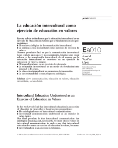La educación intercultural como ejercicio de educación en