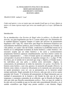 EL PENSAMIENTO POLITICO DE HEGEL