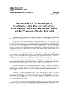 Discurso de la Sra. Christiana Figueres, Secretaria Ejecutiva de la
