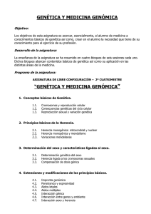 Genética y Medicina Genómica
