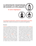 La alimentación industrializada del lactante y el niño pequeño