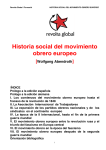 Historia social del movimiento obrero europeo