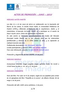 ACTOS Y CAMPAÑAS DE PROMOCIÓN EN LOS MERCADOS
