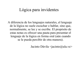 Lógica para invidentes - Web del Profesor