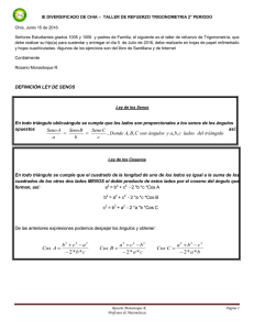 triángulo del lados cbay ángulos sonCBA Donde c C