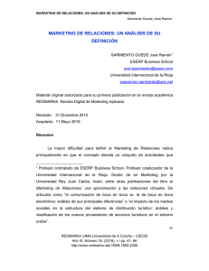 marketing de relaciones: un análisis de su definición