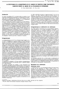 la efectividad de la radioterapia en el cancer de prostata como