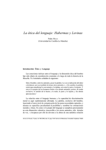 La ética del lenguaje: Habermas y Levinas