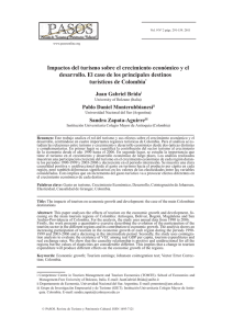 Impactos del turismo sobre el crecimiento económico y el desarrollo
