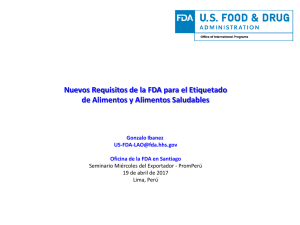 Nuevos Requisitos de la FDA para el Etiquetado de Alimentos y