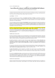 Las cifras de cáncer ratifican la letalidad del tabaco