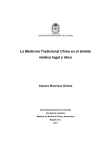 La Medicina Tradicional China en el ámbito médico legal y ético